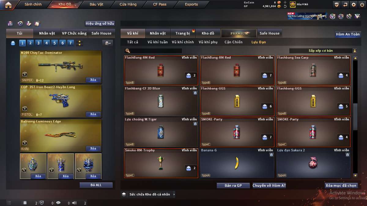 shop acc cf uy tin gia re